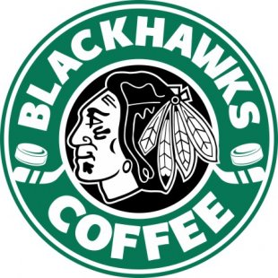 Chicago Blackhawks Starbucks Coffee Logo decal sticker