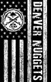 Denver Nuggets Black And White American Flag logo Sticker Heat Transfer
