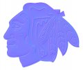 Chicago Blackhawks Colorful Embossed Logo Sticker Heat Transfer