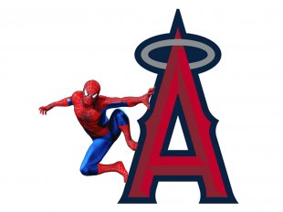 Los Angeles Angels of Anaheim Spider Man Logo Sticker Heat Transfer