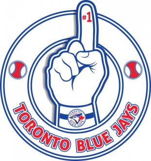Number One Hand Toronto Blue Jays logo decal sticker