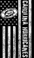 Carolina Hurricanes Black And White American Flag logo Sticker Heat Transfer