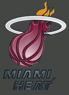 Miami Heat Plastic Effect Logo decal sticker