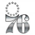 Philadelphia 76ers Silver Logo decal sticker