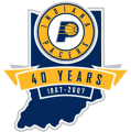 Indiana Pacers 2006-2007 Anniversary Logo Sticker Heat Transfer
