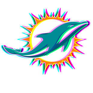 Phantom Miami Dolphins Logo Sticker Heat Transfer