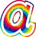 Atlanta Braves rainbow spiral tie-dye logo Sticker Heat Transfer