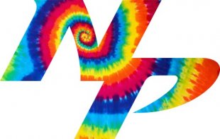 Nashville Predators rainbow spiral tie-dye logo decal sticker