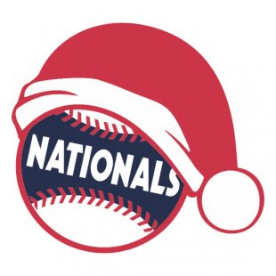 Washington Nationals Baseball Christmas hat logo decal sticker