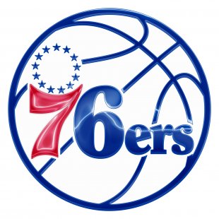 Philadelphia 76ers Crystal Logo Sticker Heat Transfer