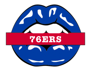 Philadelphia 76ers Lips Logo Sticker Heat Transfer