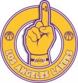 Number One Hand Los Angeles Lakers logo decal sticker