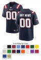 New England Patriots Custom Letter and Number Kits For Navy Jersey Material Twill