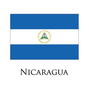 Nicaragua flag logo Sticker Heat Transfer