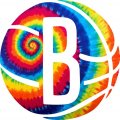 Brooklyn Nets rainbow spiral tie-dye logo decal sticker