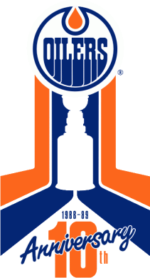 Edmonton Oiler 1988 89 Anniversary Logo decal sticker