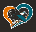 San Jose Sharks Heart Logo decal sticker