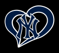 New York Yankees Heart Logo decal sticker