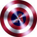 Captain American Shield With Arizona Diamondbacks Logo decal sticker