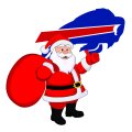 Buffalo Bills Santa Claus Logo Sticker Heat Transfer