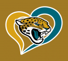 Jacksonville Jaguars Heart Logo Sticker Heat Transfer