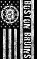 Boston Bruins Black And White American Flag logo Sticker Heat Transfer