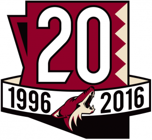 Arizona Coyotes 2016 17 Anniversary Logo decal sticker