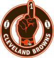 Number One Hand Cleveland Browns logo decal sticker