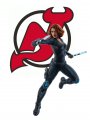 New Jersey Devils Black Widow Logo Sticker Heat Transfer