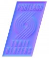 Portland Trail Blazers Colorful Embossed Logo Sticker Heat Transfer