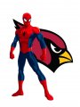 Arizona Cardinals Spider Man Logo Sticker Heat Transfer