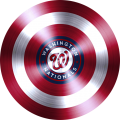 Captain American Shield With Washington Nationals Logo Sticker Heat Transfer