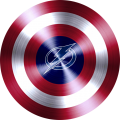 Captain American Shield With Tampa Bay Lightning Logo decal sticker