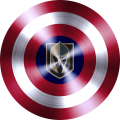 Captain American Shield With Vegas Golden Knights Logo decal sticker
