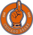 Number One Hand Chicago Bears logo Sticker Heat Transfer