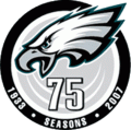 Philadelphia Eagles 2007 Anniversary Logo decal sticker