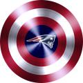 Captain American Shield With New England Patriots Logo Sticker Heat Transfer