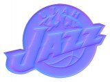 Utah jazz Colorful Embossed Logo decal sticker