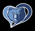 Memphis Grizzlies Heart Logo decal sticker