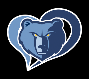 Memphis Grizzlies Heart Logo decal sticker