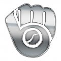 Milwaukee Brewers Silver Logo Sticker Heat Transfer