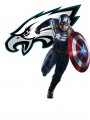 Philadelphia Eagles Captain America Logo Sticker Heat Transfer