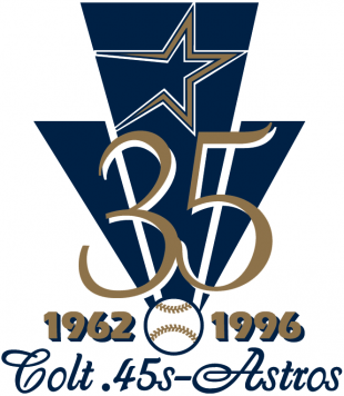 Houston Astros 1996 Anniversary Logo Sticker Heat Transfer