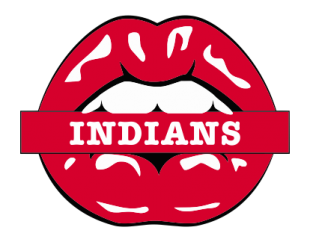 Cleveland Indians Lips Logo Sticker Heat Transfer