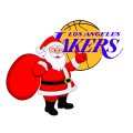 Los Angeles Lakers Santa Claus Logo decal sticker