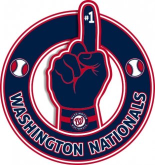 Number One Hand Washington Nationals logo decal sticker