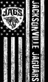 Jacksonville Jaguars Black And White American Flag logo decal sticker