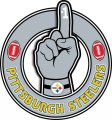 Number One Hand Pittsburgh Steelers logo decal sticker