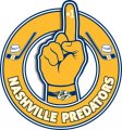 Number One Hand Nashville Predators logo Sticker Heat Transfer