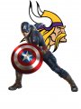 Minnesota Vikings Captain America Logo decal sticker